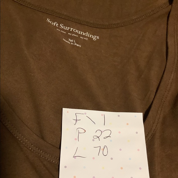 NWOT soft surrounding brown Maxi dress w pockets brown tall full length long - Picture 10 of 10